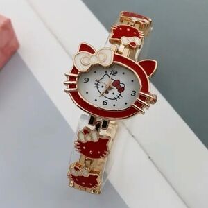 New Stunning Chic Red Hello Kitty Watch